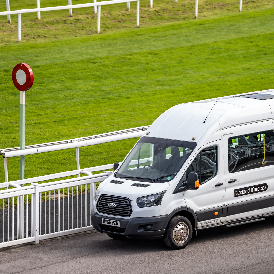 Our minibuses are perfect to transport 4, 8 or 16+ passengers to the racecourse. So whatever raceday you're attending, whether Haydock, Aintree, Cartmel or anywhere else, we're the perfect taxi solution.